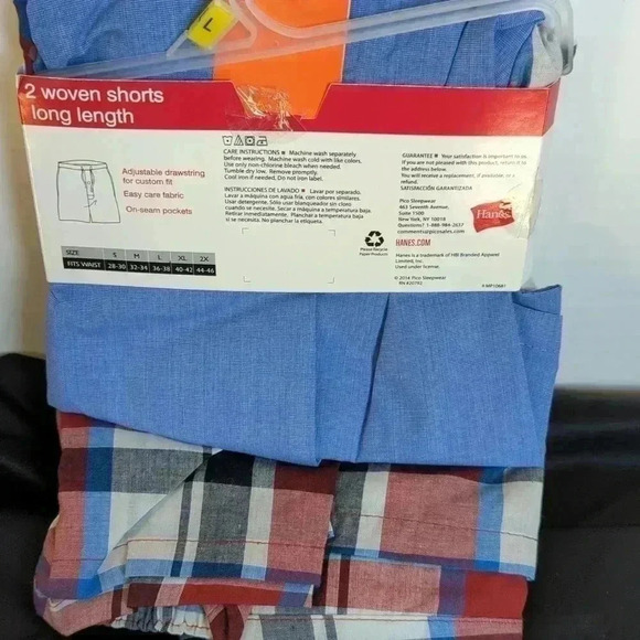 Hanes 2 woven long length shorts L (36/38) - Picture 3 of 3